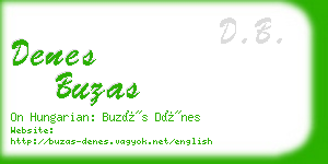 denes buzas business card